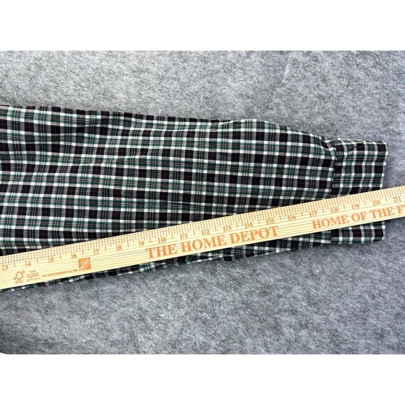 ST JOHNS BAY 2XL Color Block Plaid Patchwork Long Sleeve Button Retro - Picture 6 of 8
